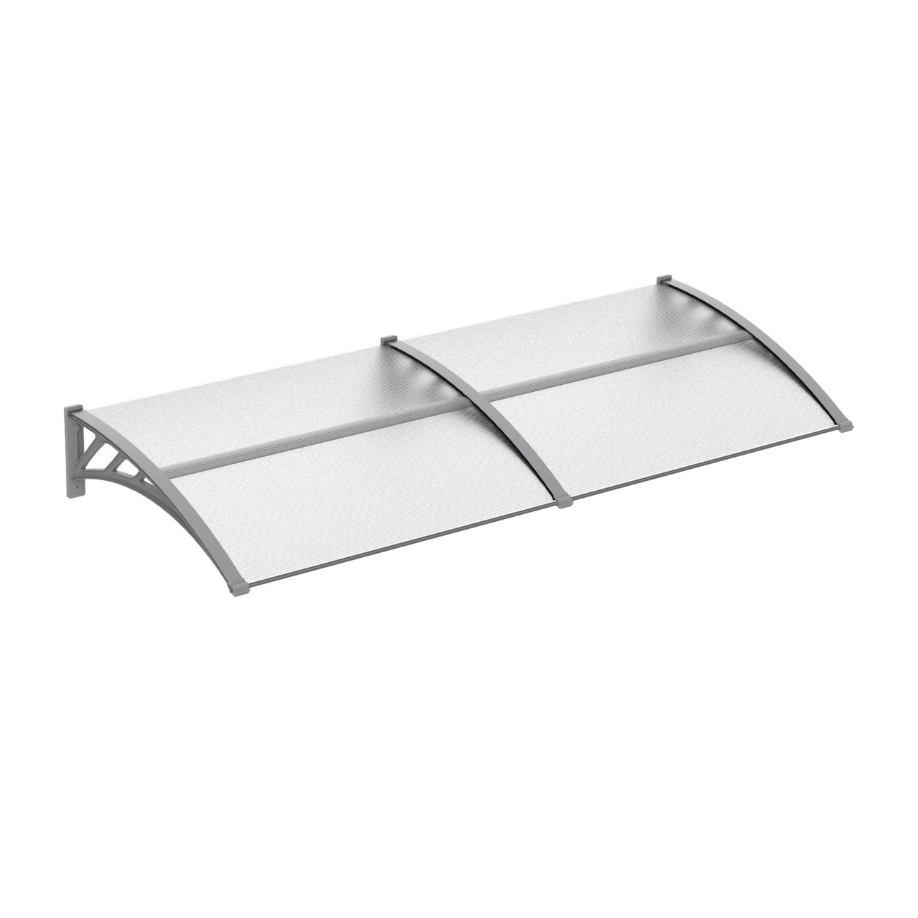 Outsunny Clear Door Canopy Awning Outdoor Window Rain Shelter Cover For Front/Back Door Porch 200 X 75Cm - Image 2