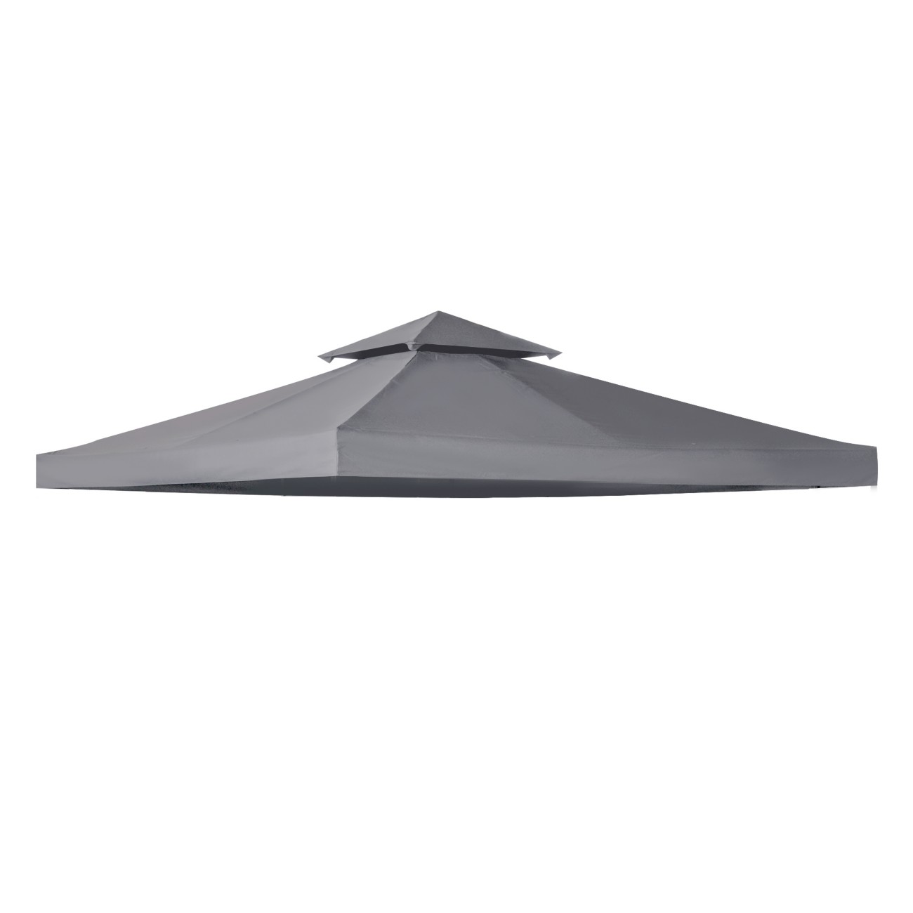 Outsunny Deep Grey Gazebo Canopy Roof Top Replacement Cover, 3 X 3M, Spare Part, (Top Only) - Image 2