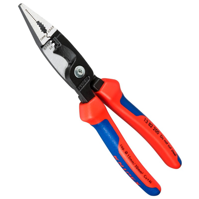 Thumbnail - Knipex Elektro-Installationszange 13 82 200 Rot, Blau