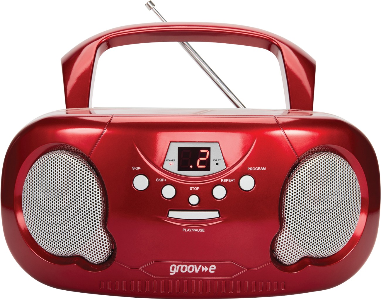 Groove-E Groov-E Portable Cd Radio Boombox Gvps733/Be Red