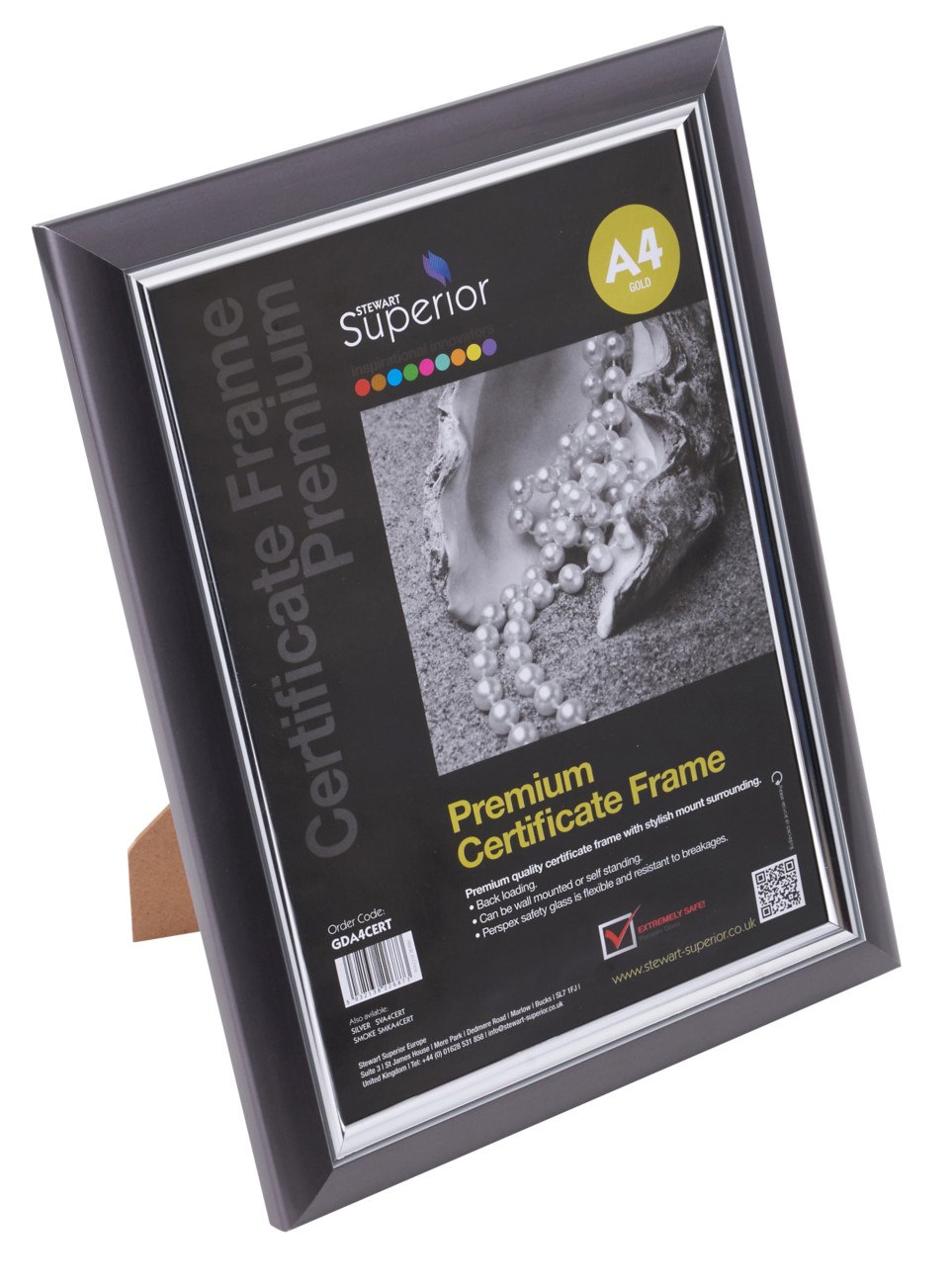 Seco A4 Frame Smoke Grey Smka4cert 26 (W) X 26 (D) X 2.2 (H) Cm Smka4cert