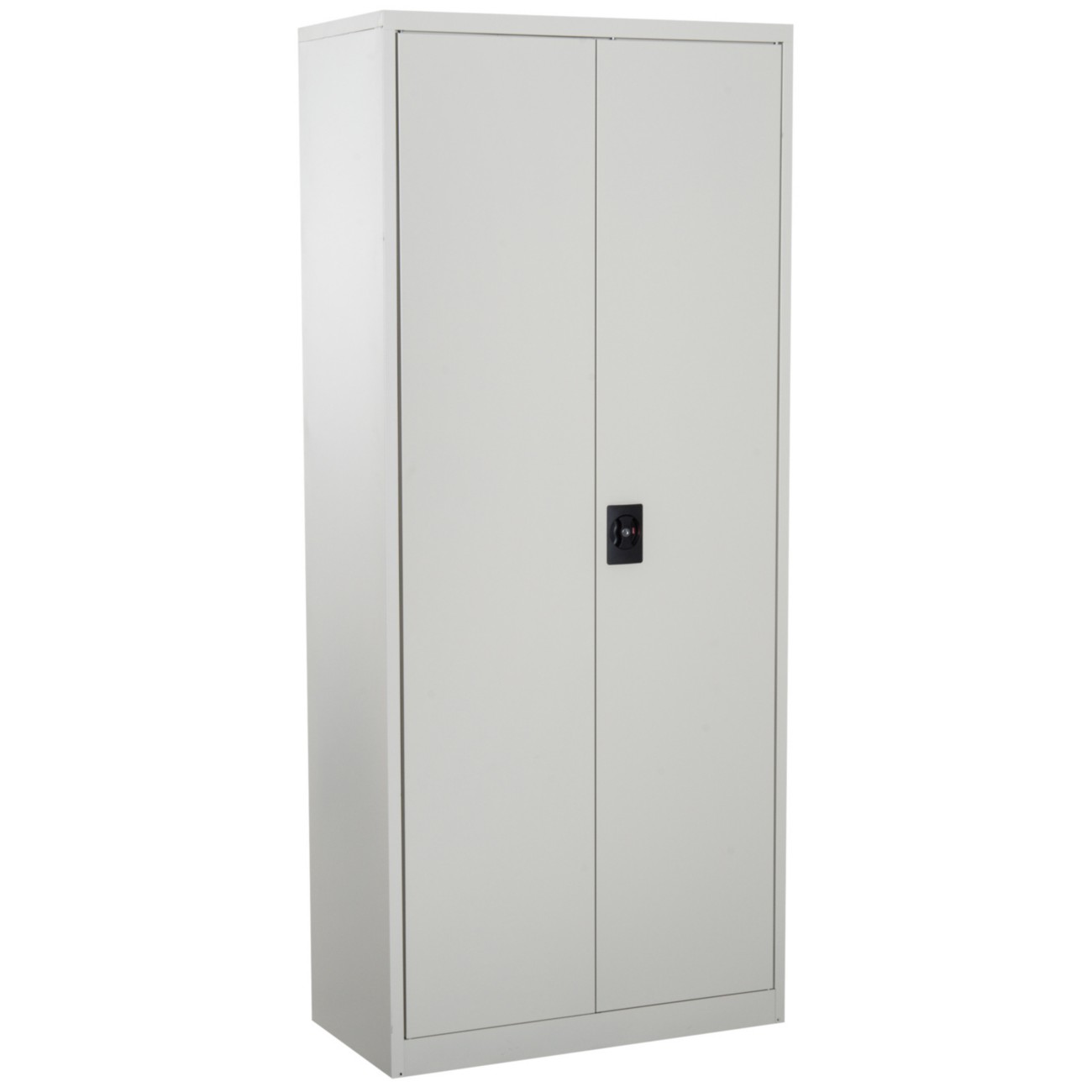 Vinsetto Regular Door Cupboard 4 Shelves Lockable 800 X 400 X 1,750 Mm Cream, White