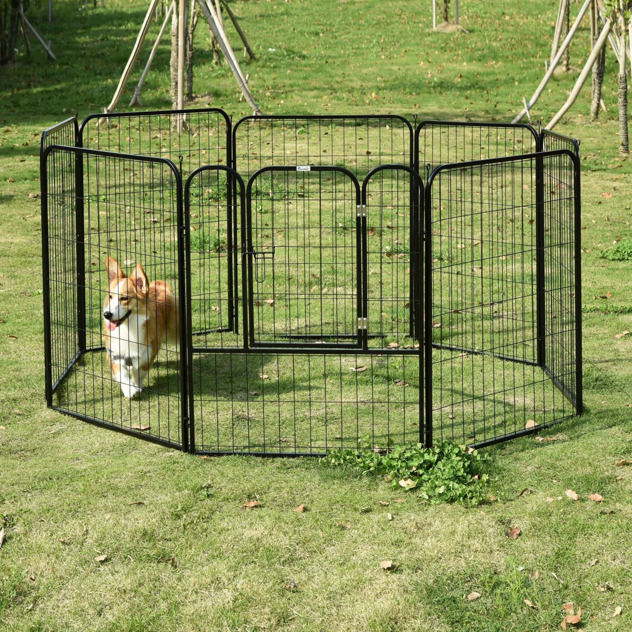 Pawhut Heavy Duty Pet Playpen 80 X 100 Cm