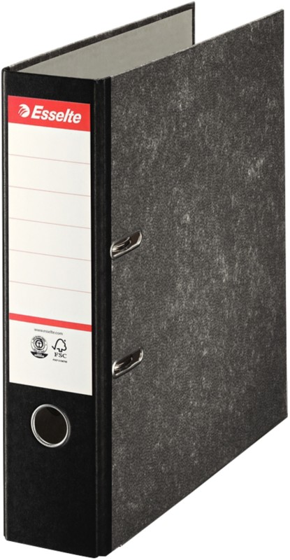 Esselte Essentials Breit Ordner DIN A4 72 mm Schwarz 2 Ringe 46997 Pappkarton Wolkenmarmor Hochformat Recycled