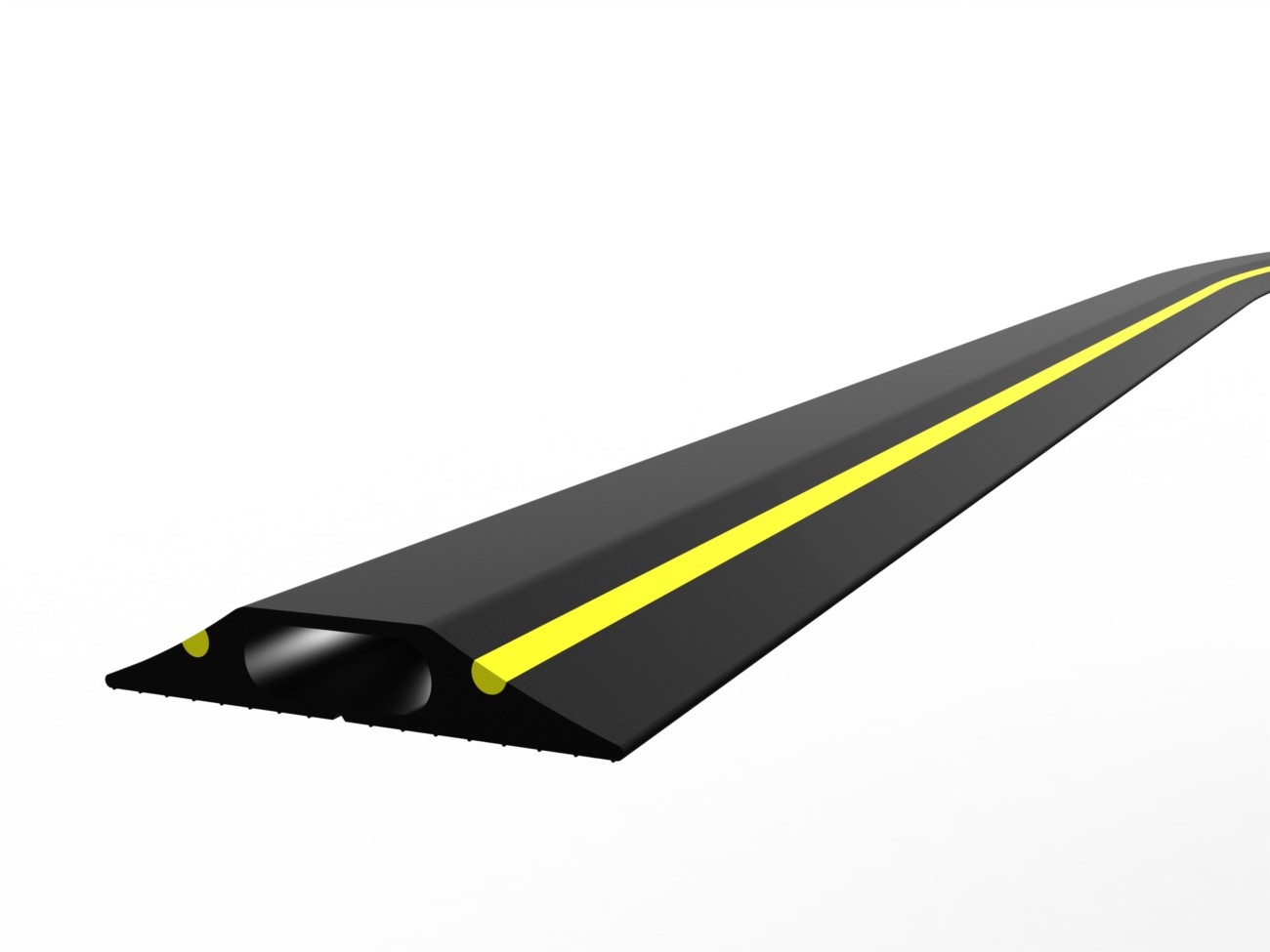 Gpc Single Channel Cable Protector 9000 X 83 X 14 Mm Black, Yellow