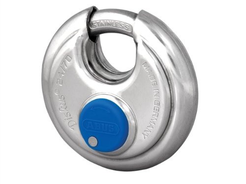 Abus Discus Padlock Keys 24Ib/70 7 X 7 Cm Silver 1 X Discus Padlock