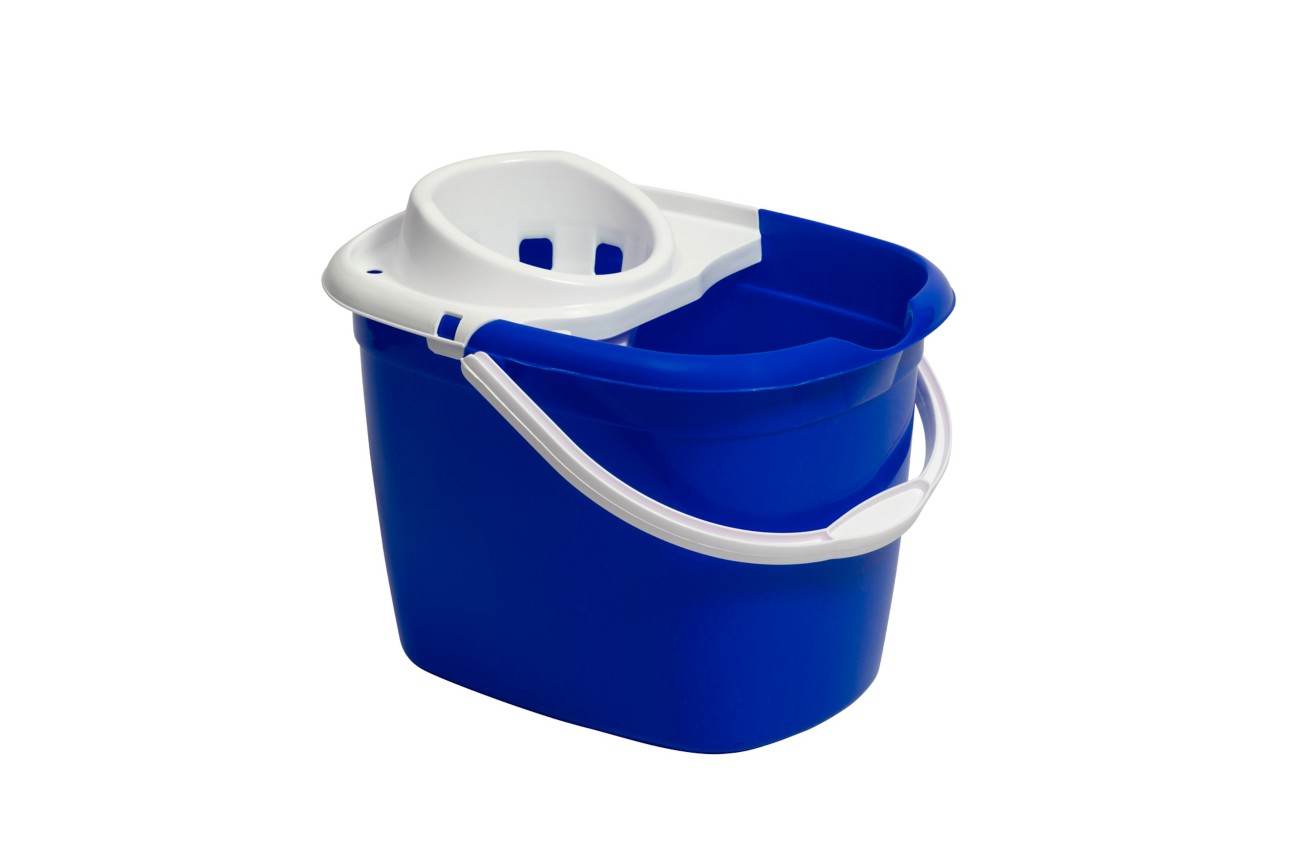 Purely Smile Mop Bucket And Wringer Plastic 12 L Blue