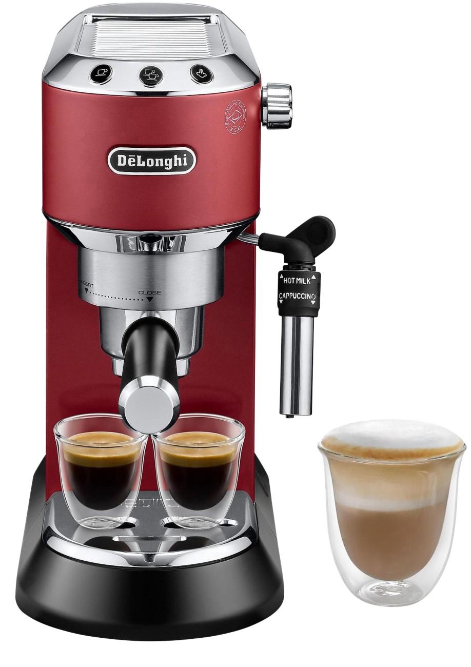 De'Longhi Dedica Style EC685.R Espressomaschine 1.1 L Rot, Silber
