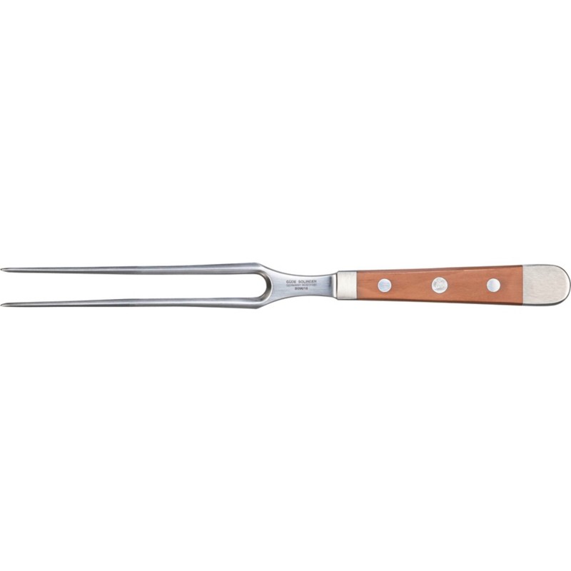 GÜDE Fleischgabel Stahl, Holz B096/18 Braun, Silber