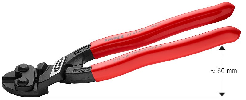 Knipex Bolzenschneider 71 41 200 Schwarz, Rot