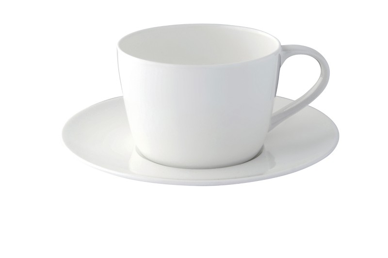 Thumbnail - Nobel Fine Bone China Cappuccinountertasse Porzellan 170 mm Creme 24 Stück
