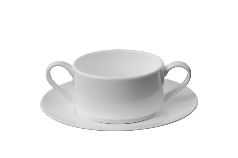 Nobel Fine Bone China Suppentasse Porzellan 250 ml Creme 24 Stück