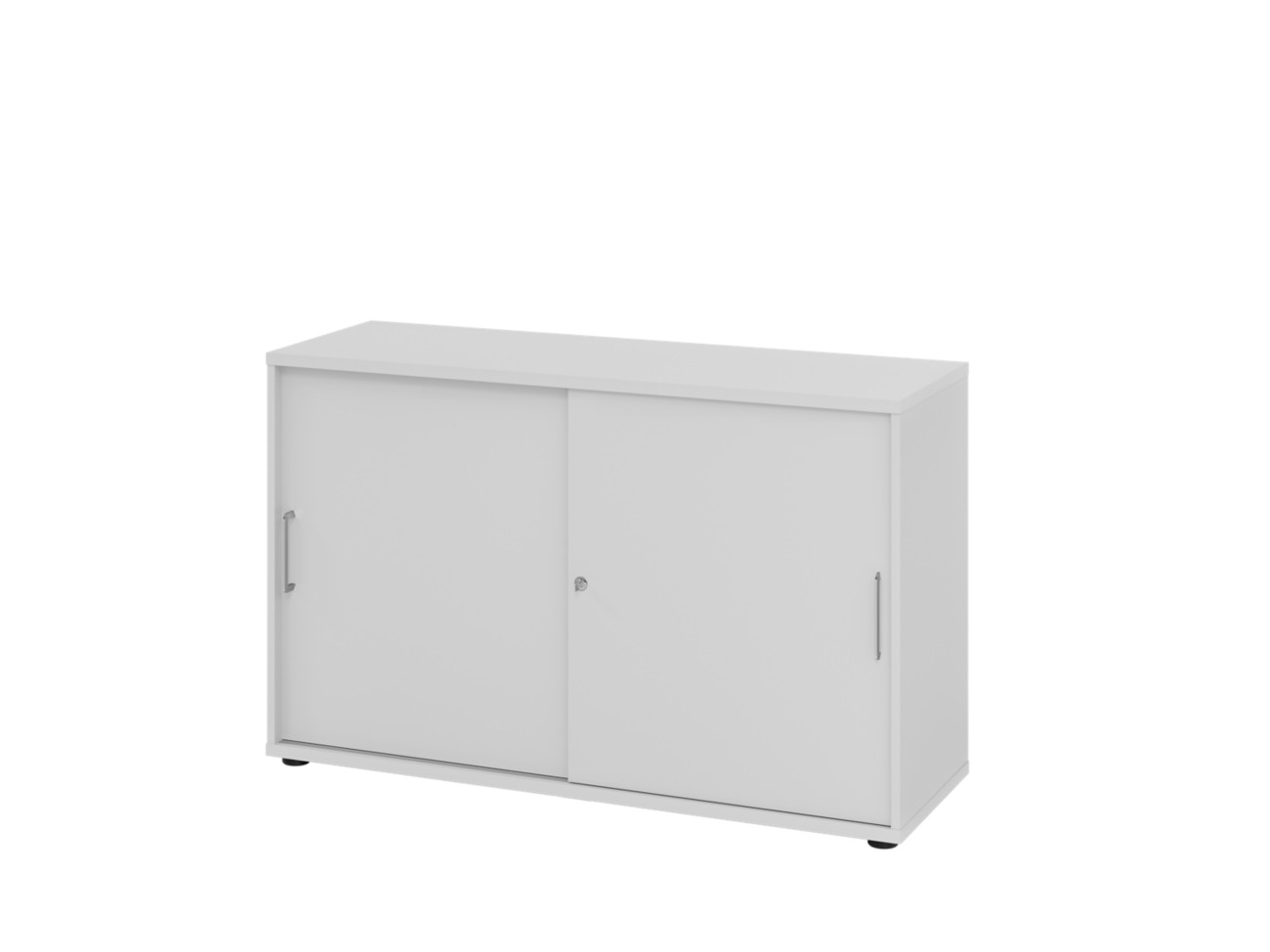 Hammerbacher Schrank Spanplatte 2 Fachböden abschließbar Grau