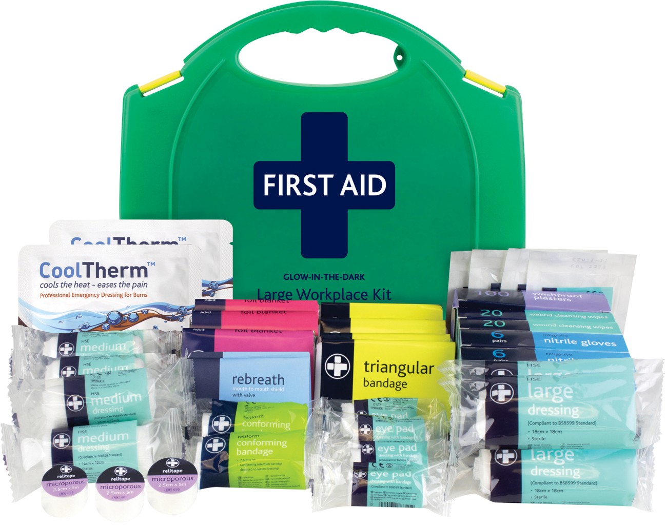 Reliance Medical Large Glow In The Dark First Aid Kit In Aura Box, 1.8 Kg, 5-Count - Image 3