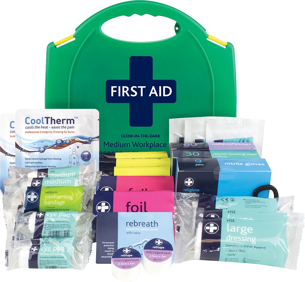 Reliance Medical Glow In The Dark First Aid Kit Aura Box Medium Green - Image 2