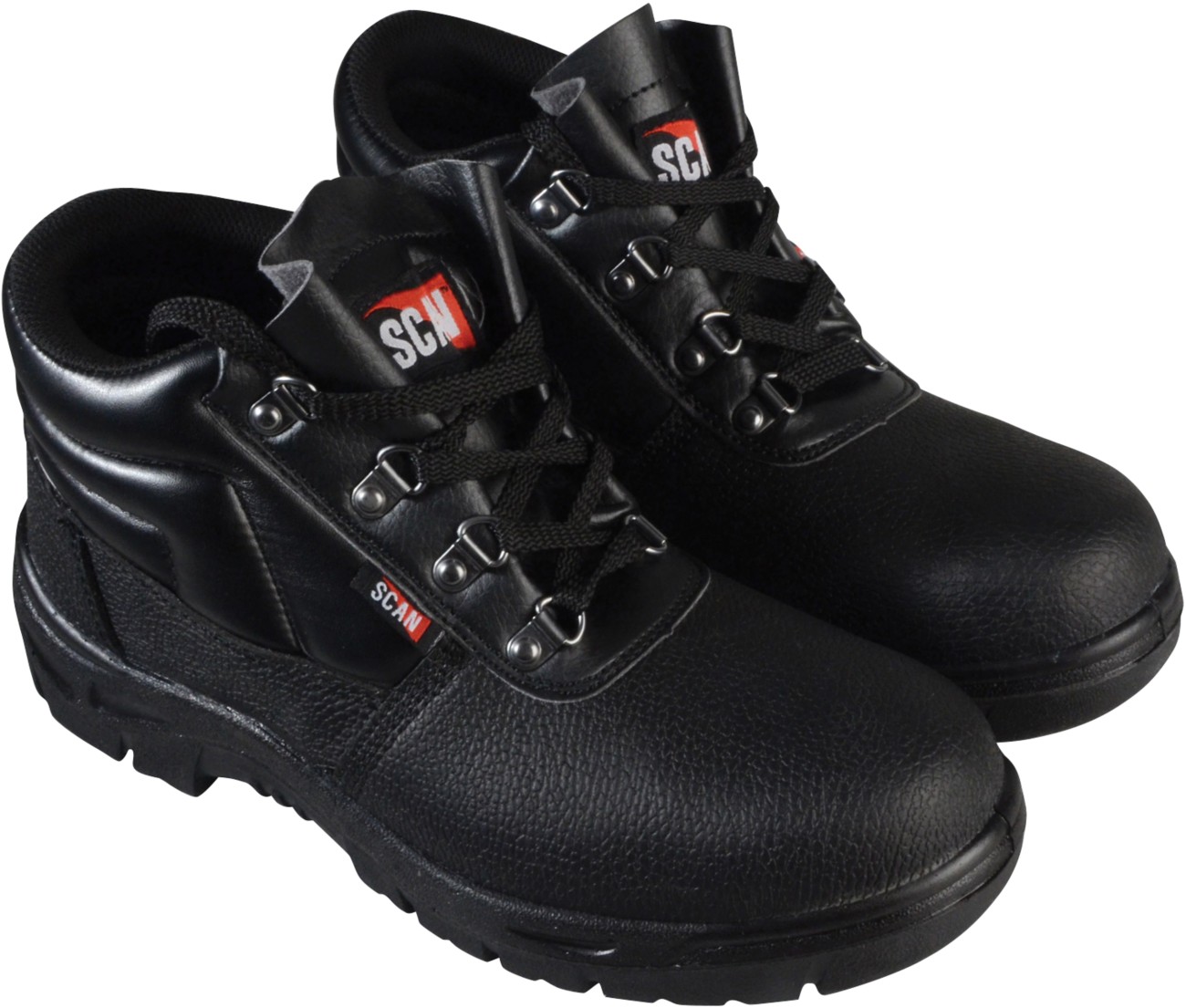 Scan 4 D-Ring Chukka Black Safety Boots Uk 10 Euro 44
