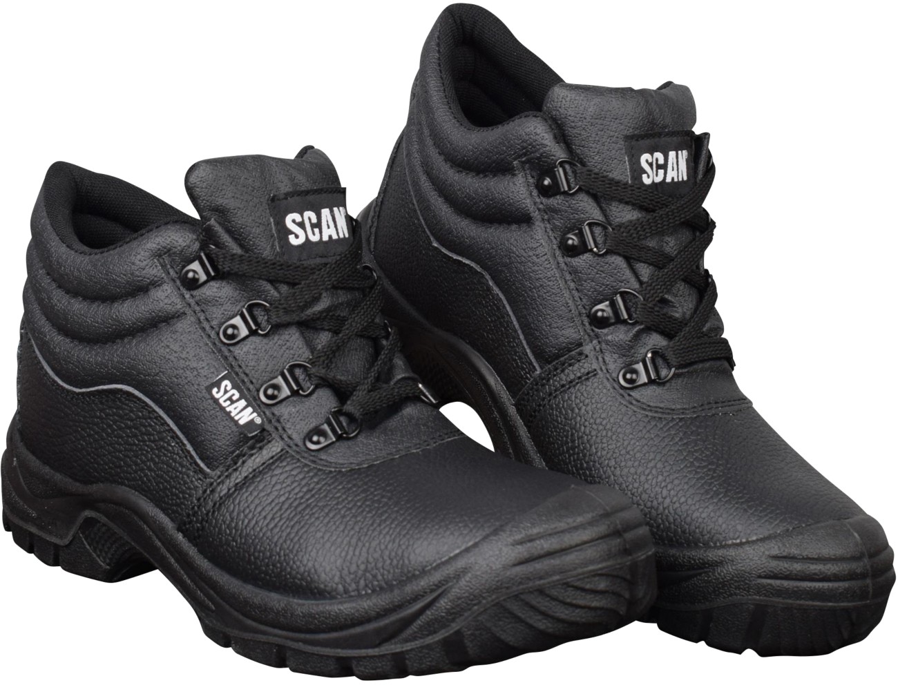 Scan 4 D-Ring Chukka Black Safety Boots Uk 9 Euro 43