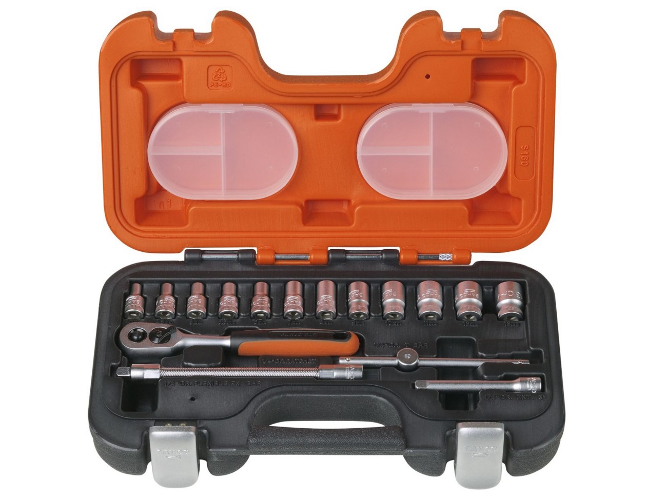 Bahco S160 Socket Set Of 16 Metric 1/4In Drive - Grey - Image 5