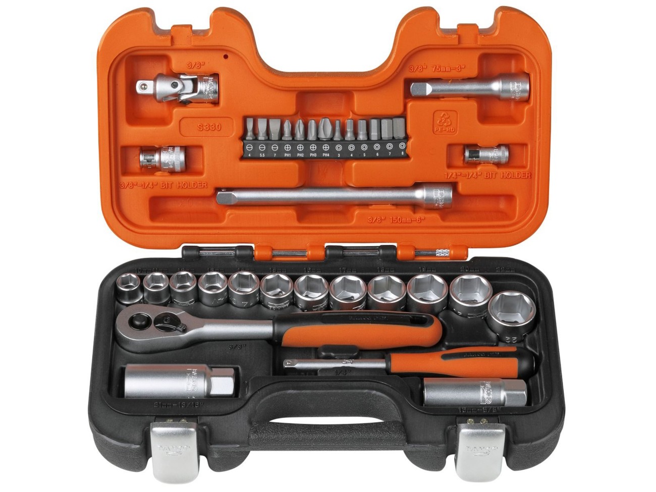 B&Q - S330 Metric Socket Set34 Pieces1/4" & 3/8" Drive - Image 12