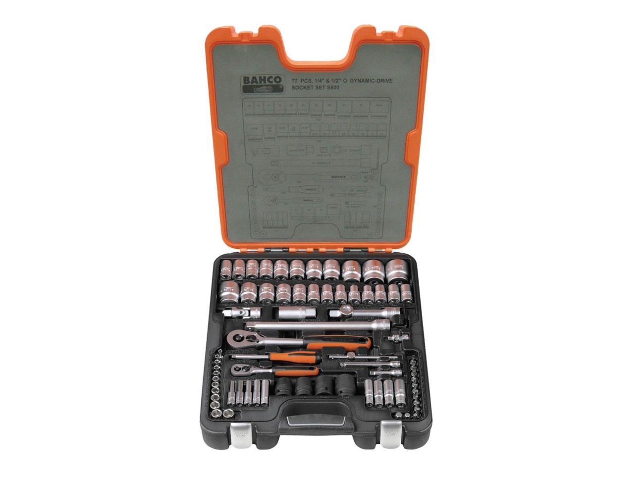 Bahco S800 Socket Set Of 77 Metric & Af 1.4 & 1.2In Drive - Image 11