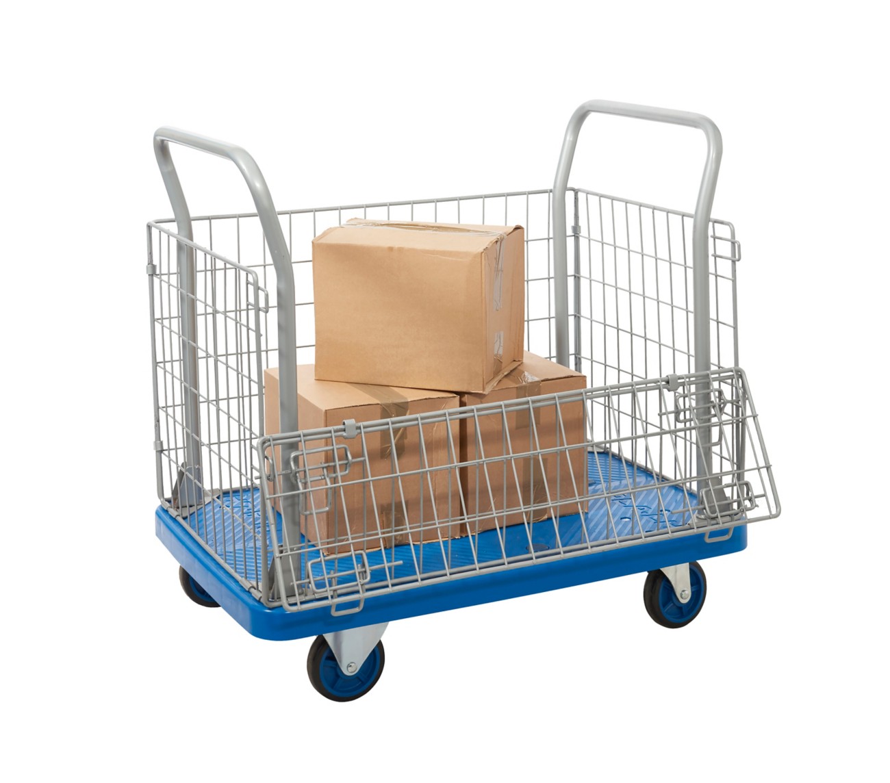 Proplaz Mobile Shelf Trolley 1 Shelf 300 Kg 900 X 600 X 880 Mm Blue