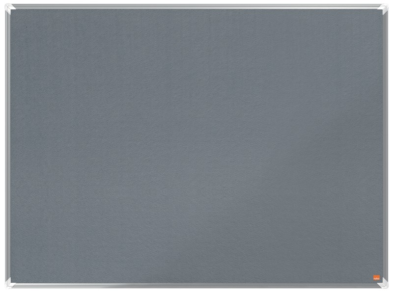 Thumbnail - Nobo Premium Plus Filz Pinnwand Wandmontage 120 (B) x 90 (H) cm Aluminium Grau