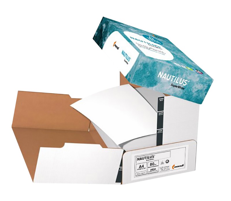 Nautilus SuperWhite DIN A4 Druckerpapier 80 g/m² Glatt Weiß 2500 Blatt