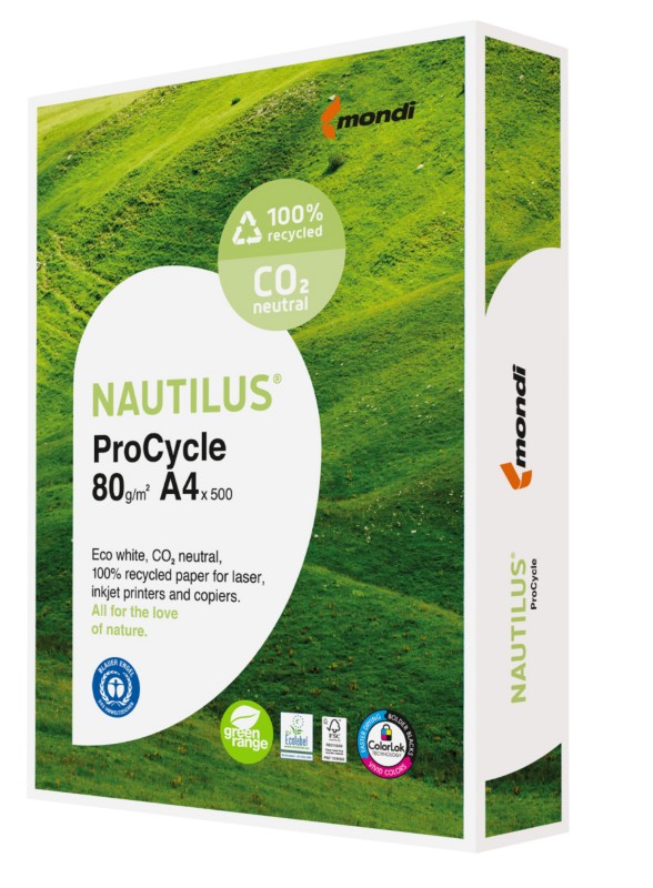 Thumbnail - Nautilus ProCycle DIN A4 Druckerpapier 80 g/m² Glatt Weiß 500 Blatt