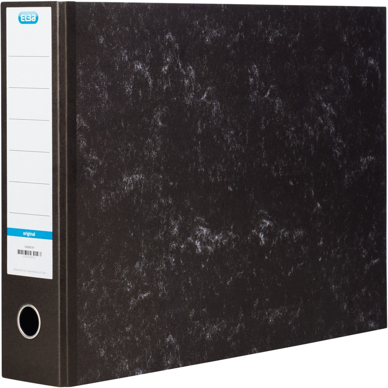 Elba Oblong Wide Lever Arch File A3 70 Mm Black 100080747 Cardboard, Pp (Polypropylene) Landscape