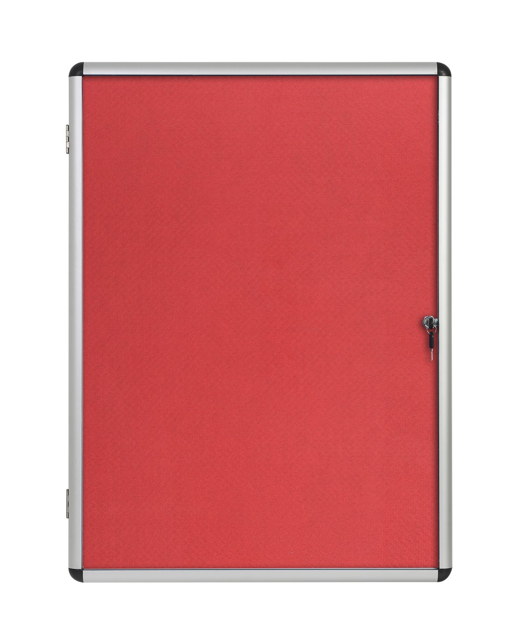 Bi-Office Enclore Indoor Lockable Notice Board Non Magnetic 12 X A4 Wall Mounted 94 (W) X 98.1 (H) Cm Red