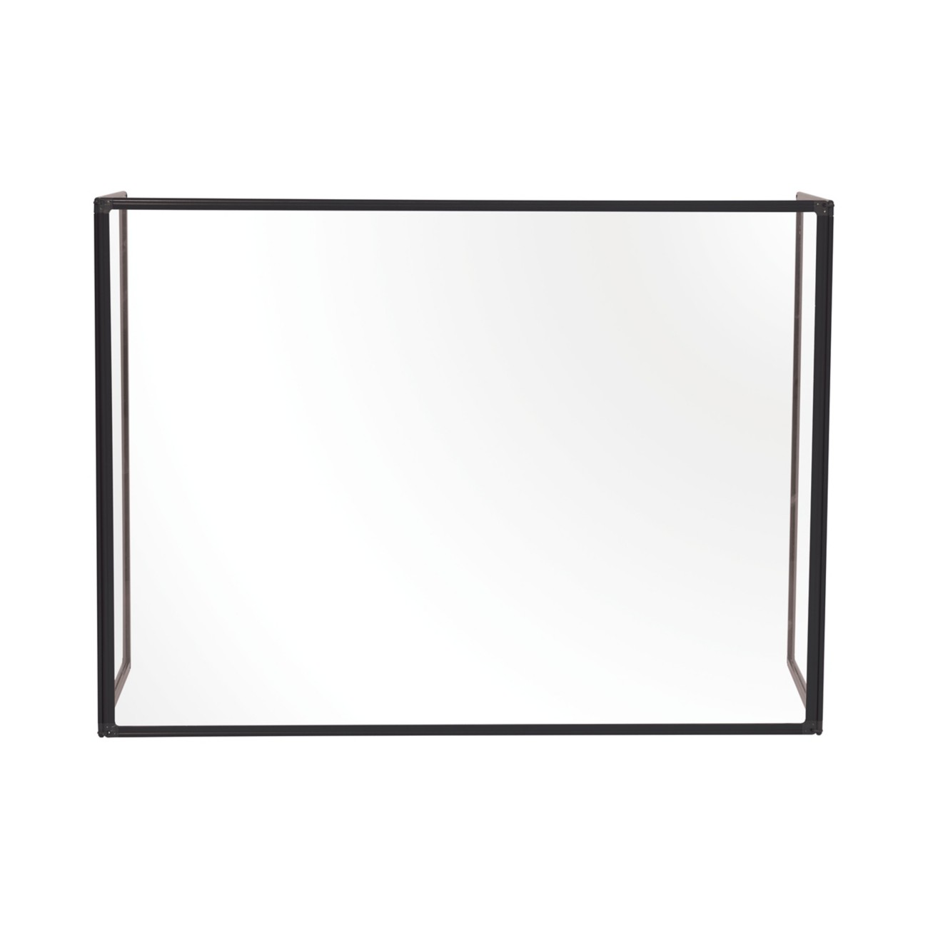 Bi-Office Protective Screen Aluminium, Tempered Glass 1,200 (W) X 900 (H) Mm Freestanding Trio Pack Of 3
