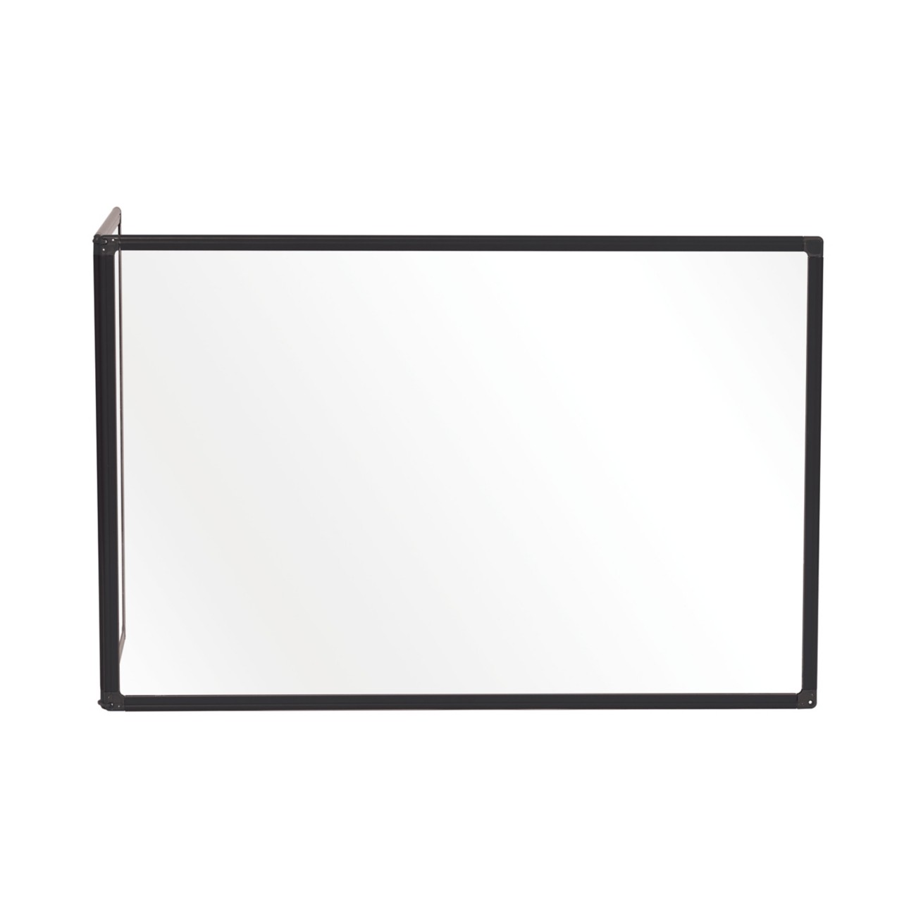 Bi-Office Protective Screen Acrylic, Aluminium 900 (W) X 600 (H) Mm Freestanding Duo L Shaped Pack Of 2