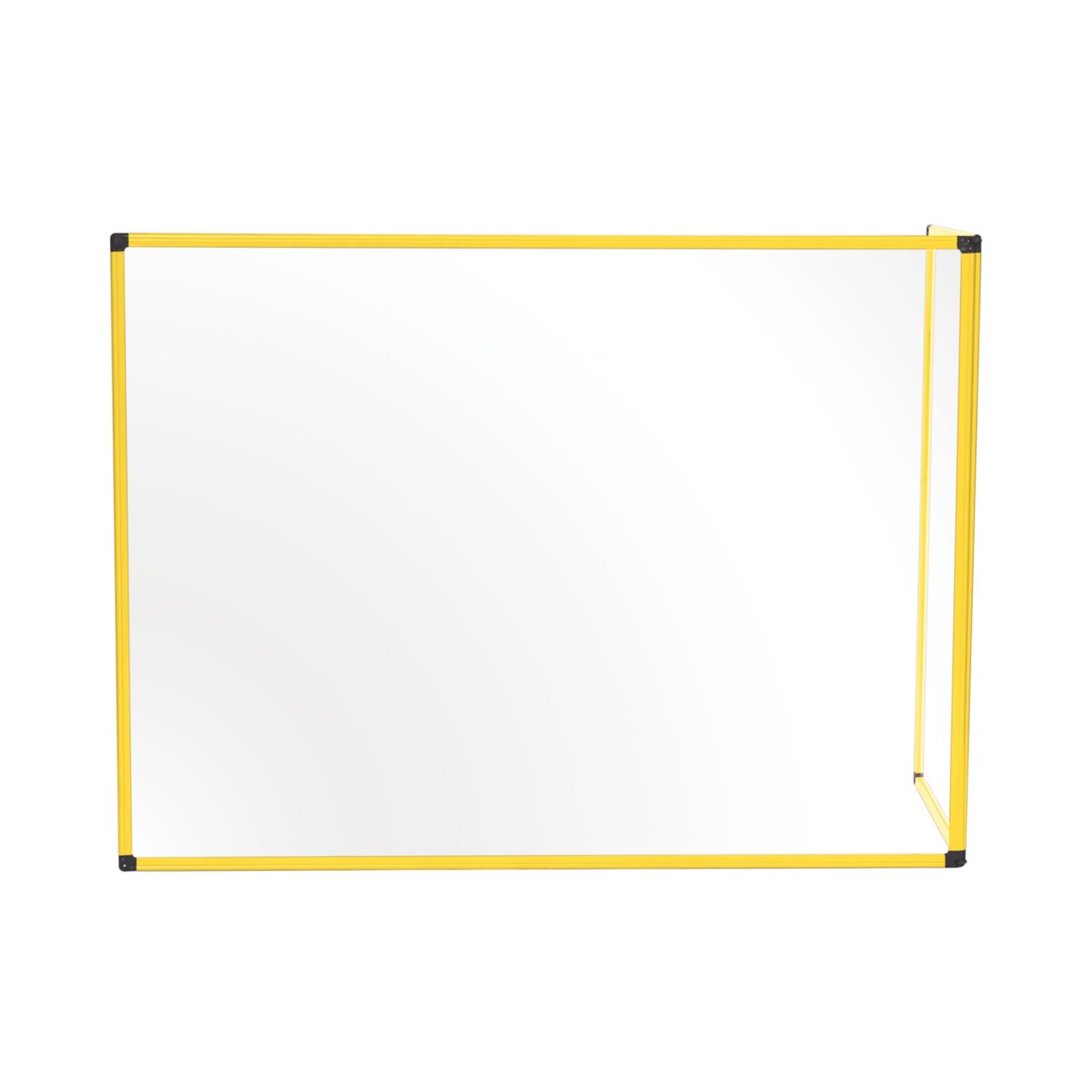 Bi-Office Protective Screen Acrylic, Aluminium 1,200 (W) X 900 (H) Mm Freestanding Duo L Shaped Pack Of 2