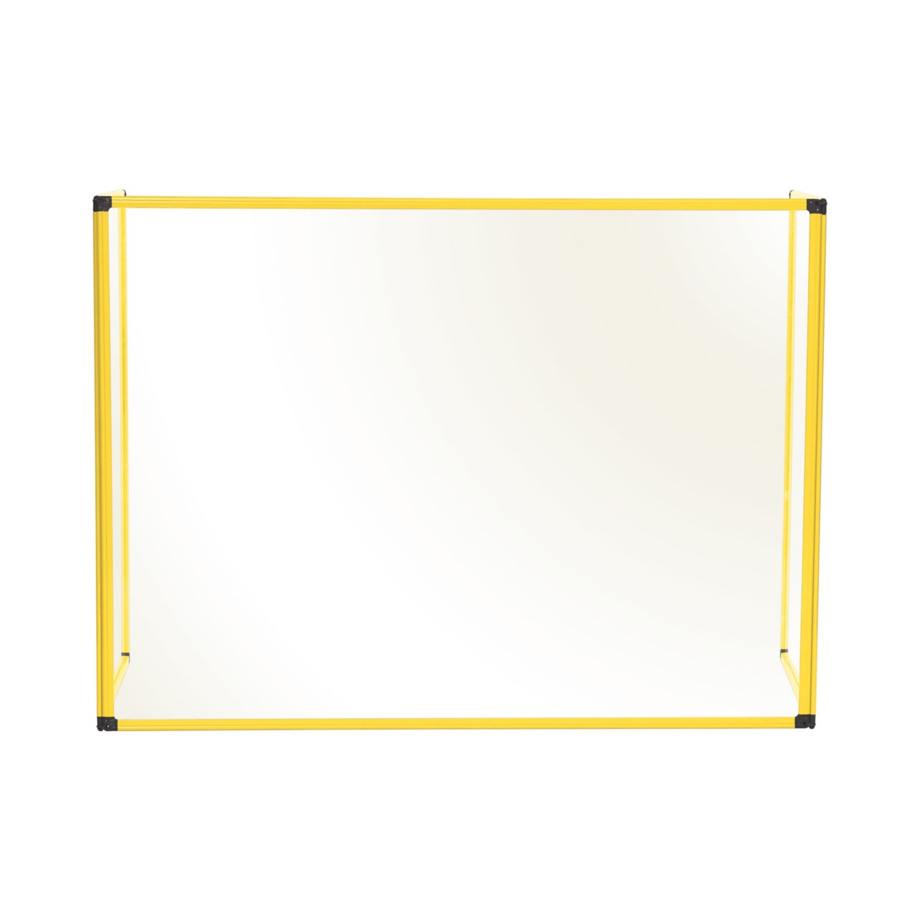 Bi-Office Protective Screen Aluminium, Tempered Glass 1,200 (W) X 900 (H) Mm Freestanding Trio Pack Of 3