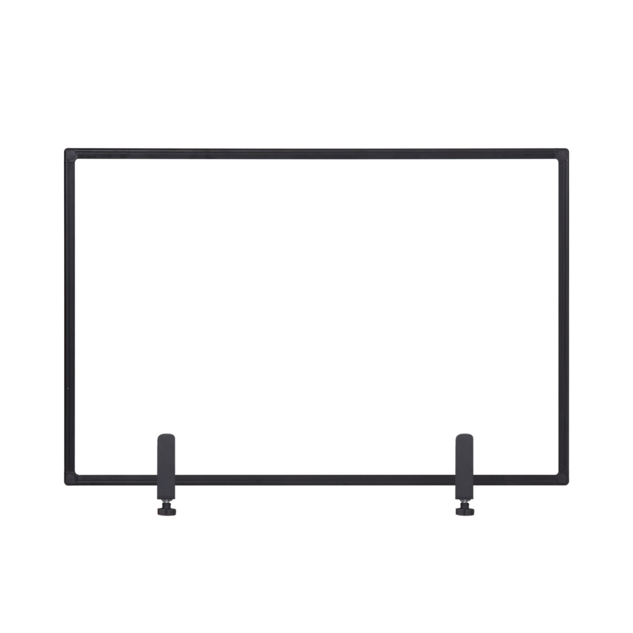 Bi-Office Protective Screen Aluminium, Tempered Glass 1,200 (W) X 900 (H) Mm Desk Mounted Maya