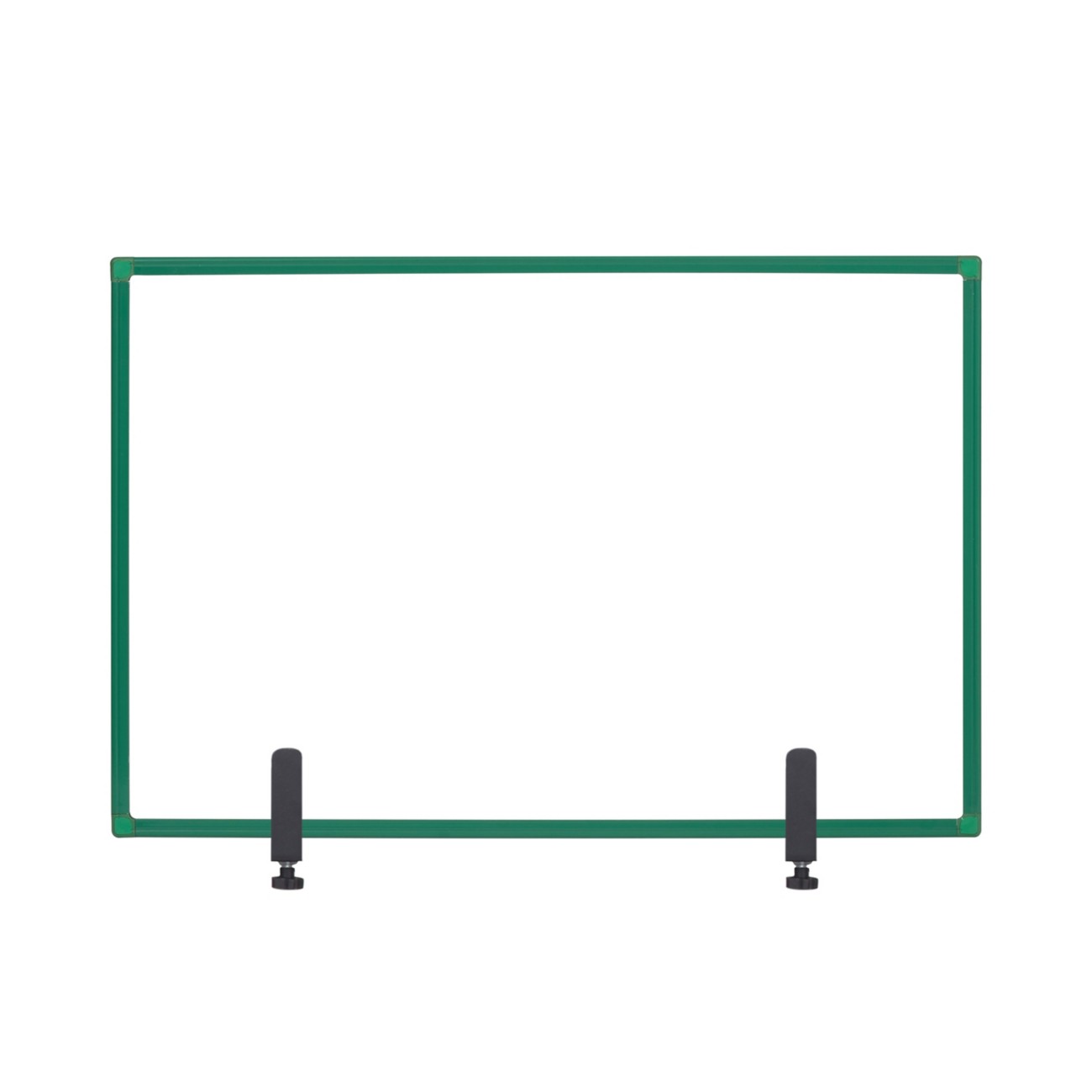 Bi-Office Protective Screen Aluminium, Tempered Glass 1,200 (W) X 900 (H) Mm Desk Mounted Maya