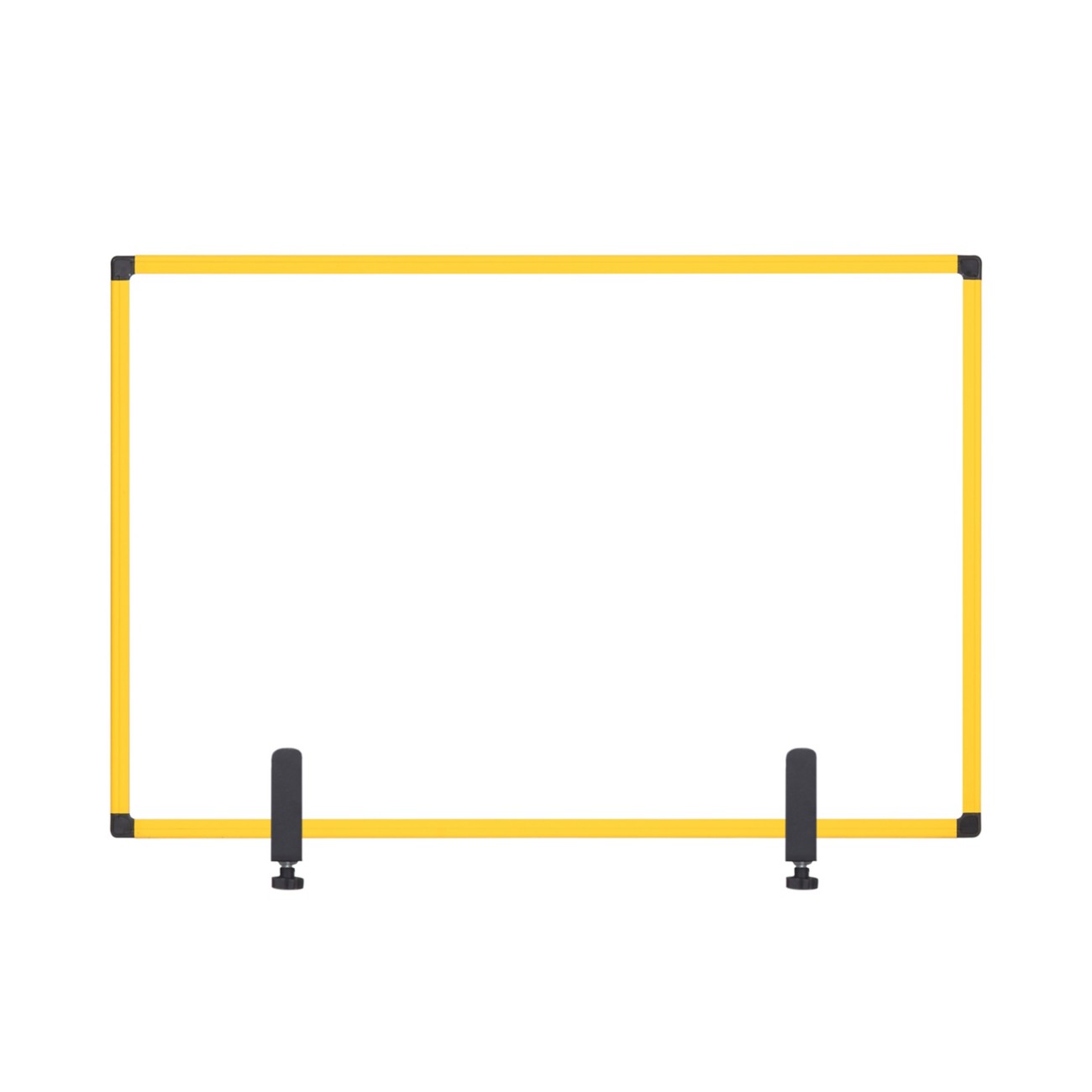 Bi-Office Protective Screen Aluminium, Tempered Glass 1,200 (W) X 900 (H) Mm Desk Mounted Maya