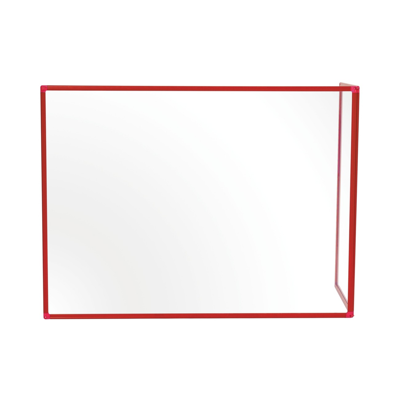 Bi-Office Protective Screen Aluminium, Tempered Glass 1,200 (W) X 900 (H) Mm Freestanding Duo L Shaped Pack Of 2