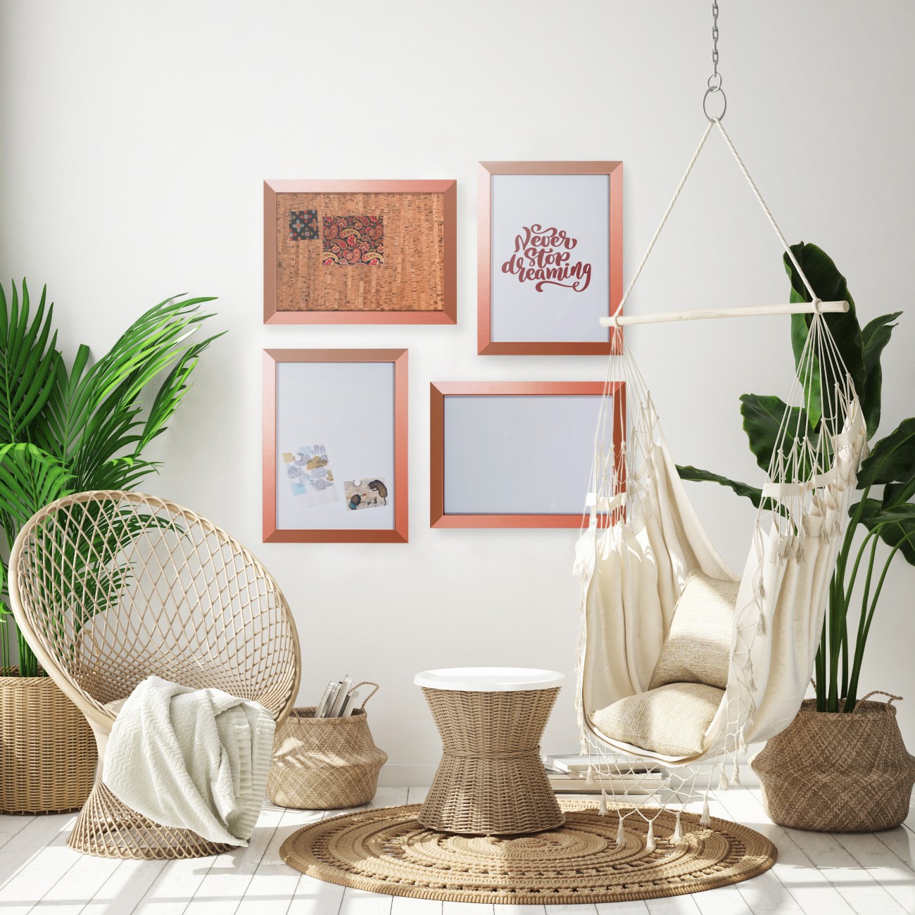 Bi-Office Positive Flow Copper Message Boards Copper Frame Pack of 4 - Image 3