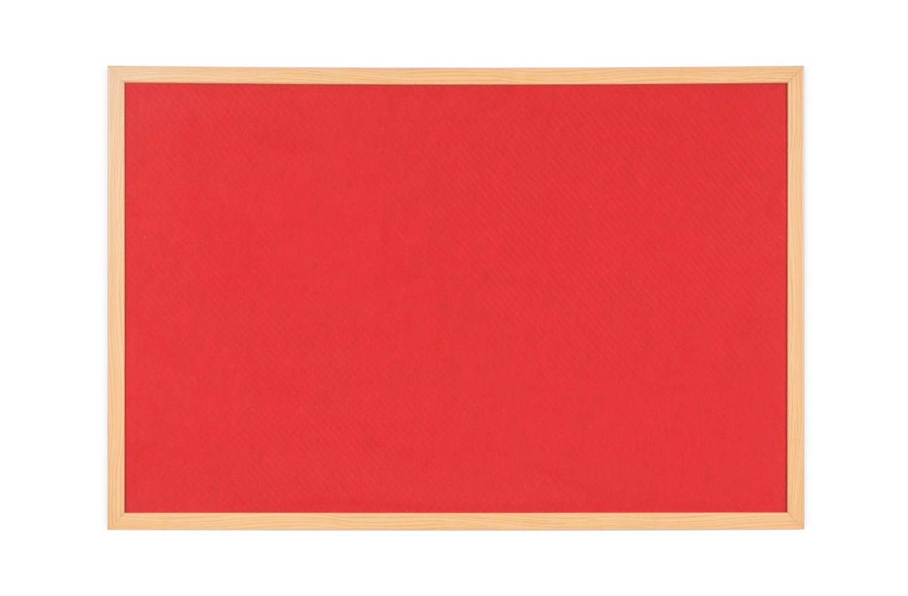 Bi-Office Earth Noticeboard Non Magnetic 120 (W) X 1.9 (D) X 120 (H) Cm Red