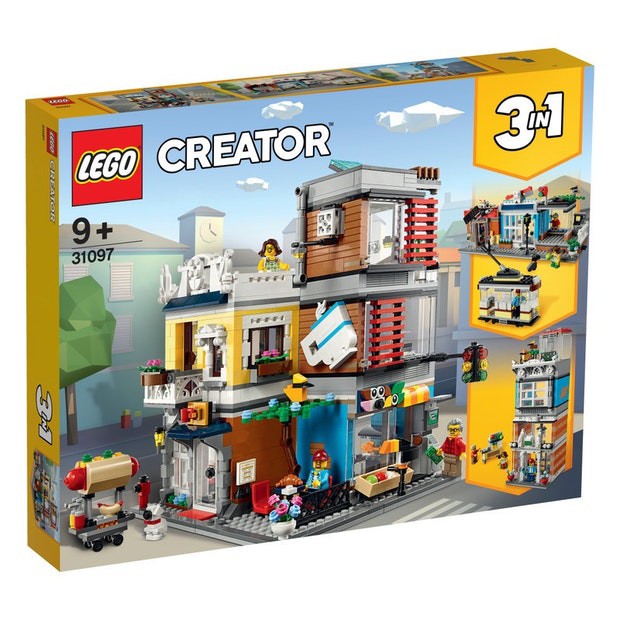 LEGO Stadthaus mit Zoohandlung & Café