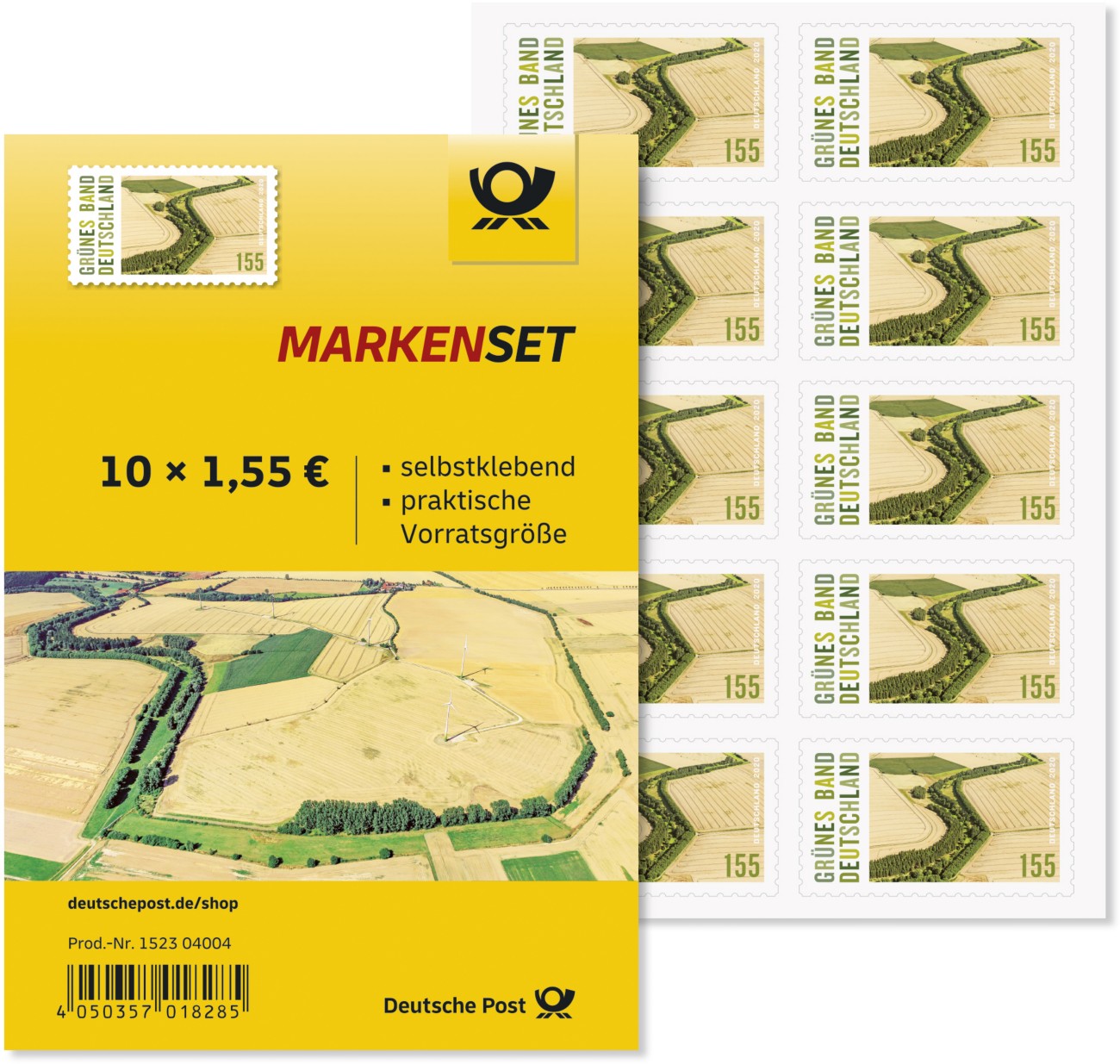 Selbsthaftende Briefmarken Deutschen Post 1,55 € 10 Stück