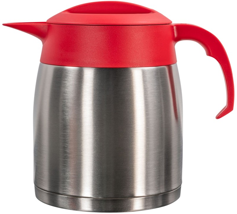 Thumbnail - Jos ten Berg EasyClean Isolierkanne Edelstahl 1,2 L Rot, Silber