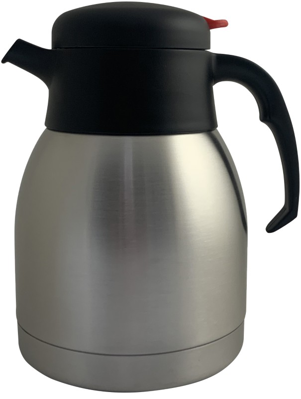 Vakuum Kanne ThermosteeL Edelstahl 1,2 l Edelstahl Silber, Schwarz