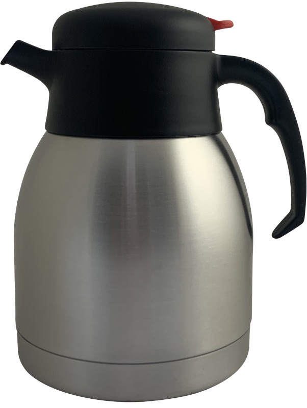 Vakuum Kanne ThermosteeL Edelstahl 1,5 l Edelstahl Silber, Schwarz