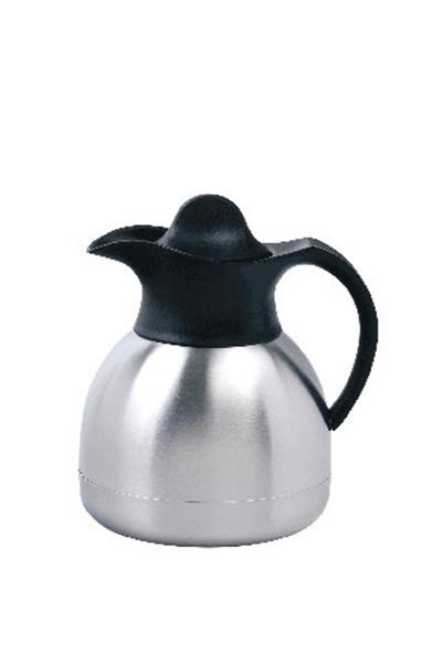 Thermosflasche Edelstahl 0,6 l Silber, Schwarz