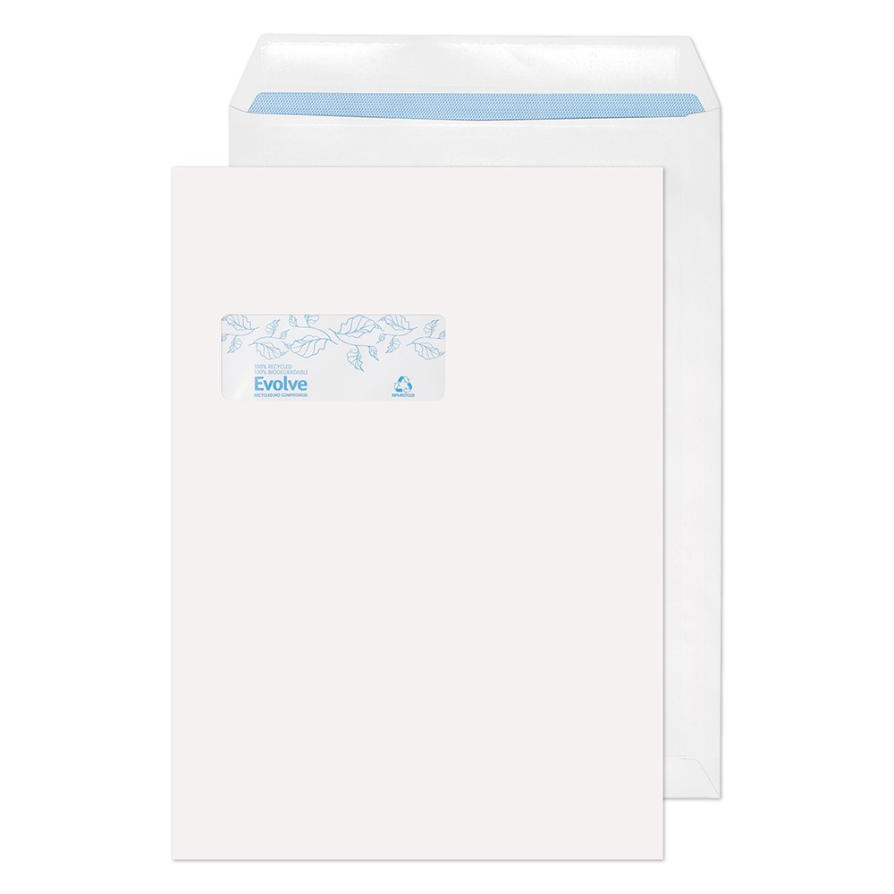 Blake Envelopes C4 100 Gsm White Window White 100 Gsm Pack Of 250