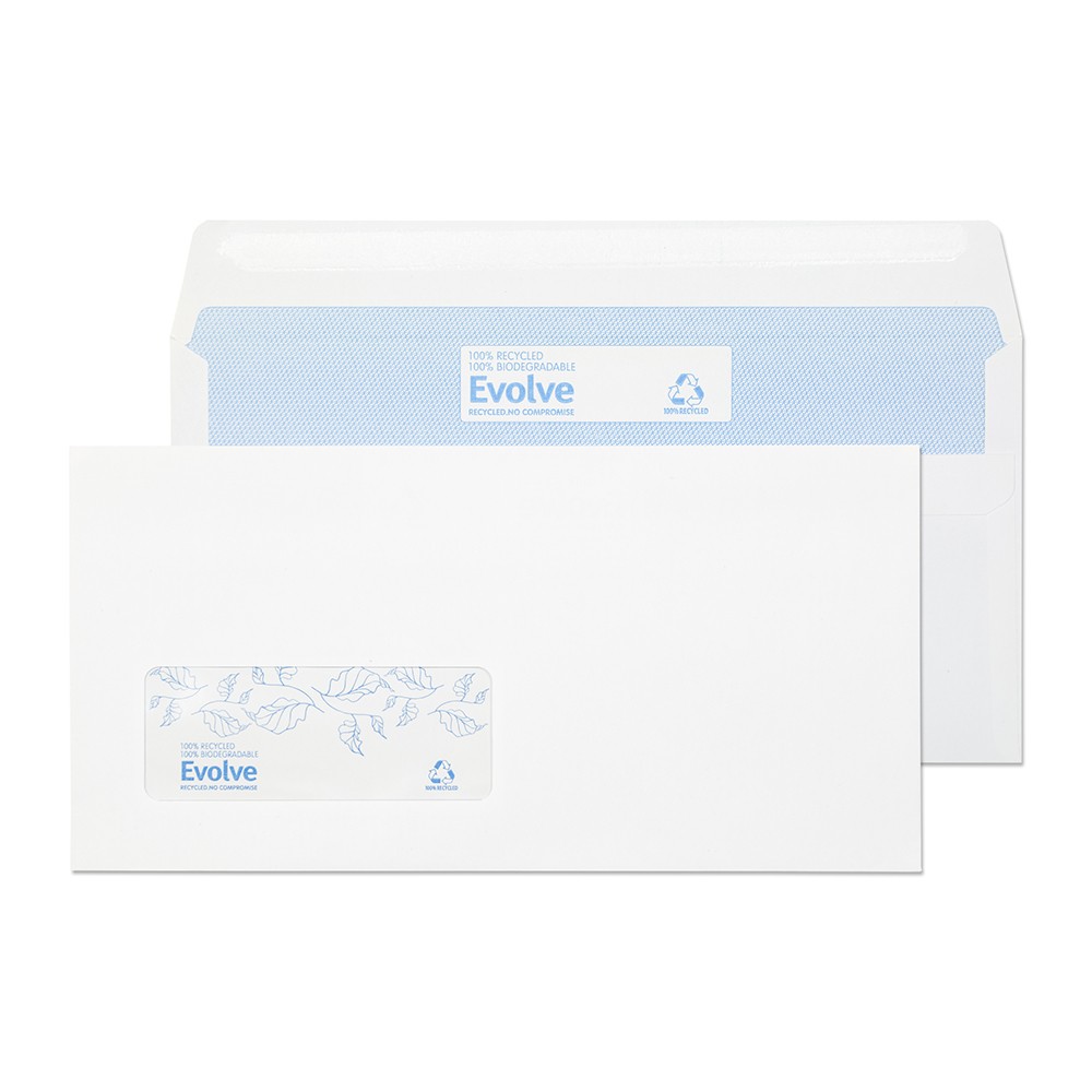 Blake Environmental White Window Self Seal Wallet 110x220mm 90gsm Pack - Image 4