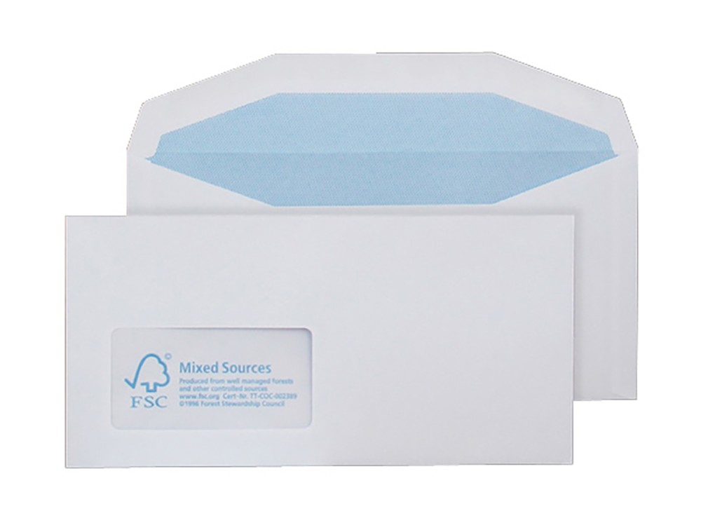 Blake Environmental Mailing Bag Window Dl+ 229 (W) X 114 (H) Mm White 90 Gsm Pack Of 1000