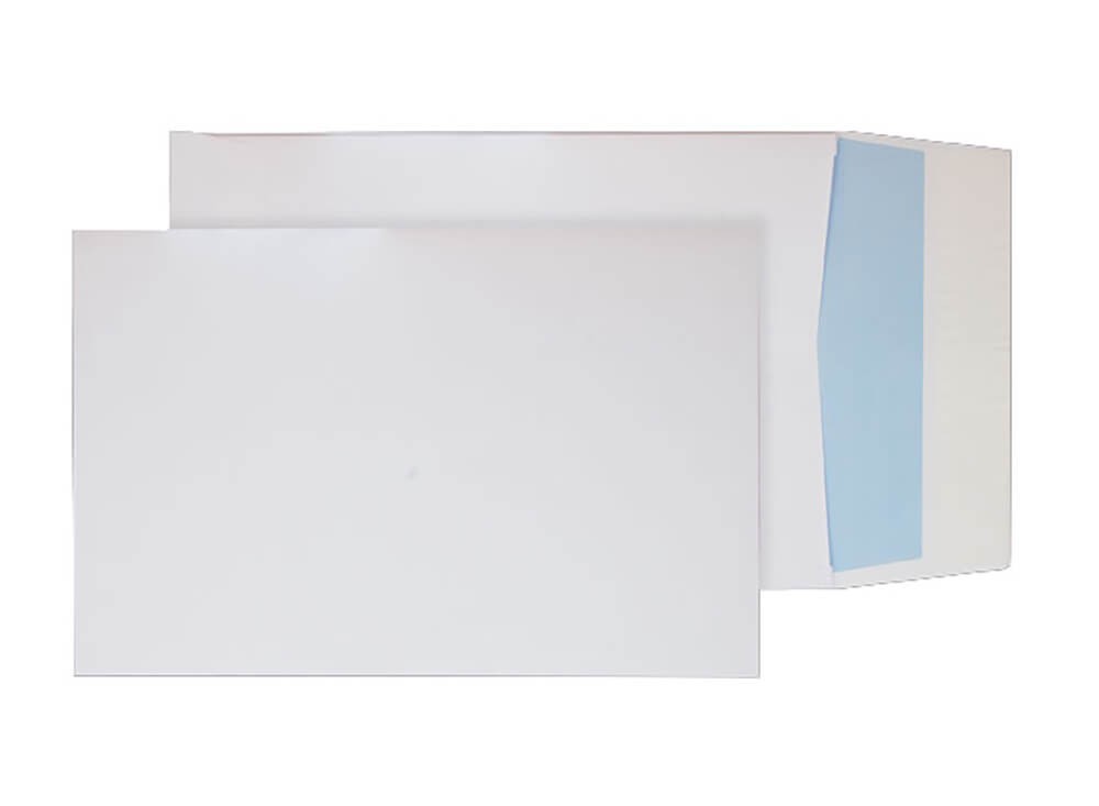 Purely Packaging Vita Purely Gusset Envelopes B4 Peel & Seal 352 X 250 X 25 Mm Plain 140 Gsm White Pack Of 125